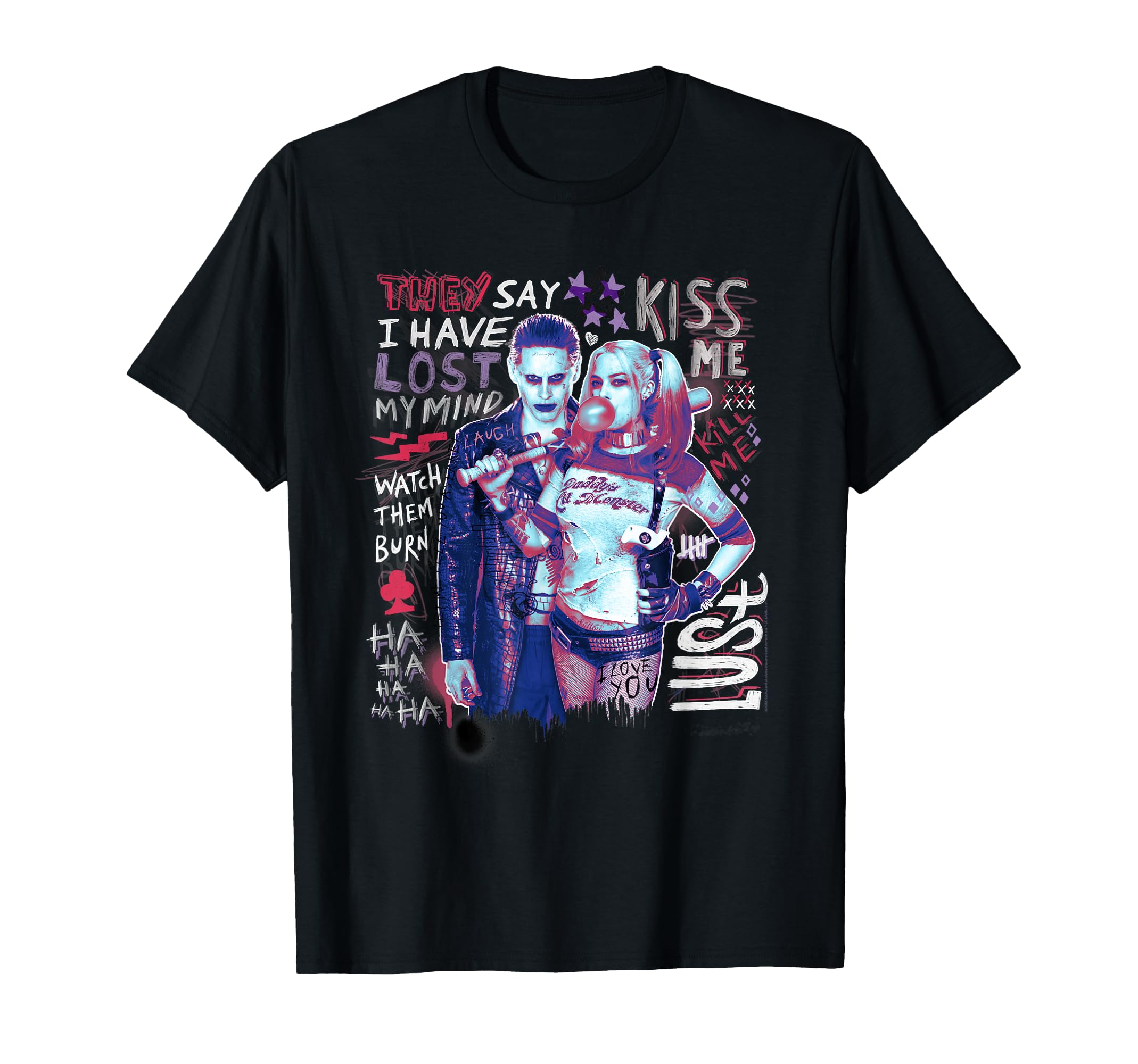 入手困難 JOKER ジョーカー Tシャツ SUICIDE SQUAD Suicide Squad Mens The Joker Face T-shirt DC Comics Black